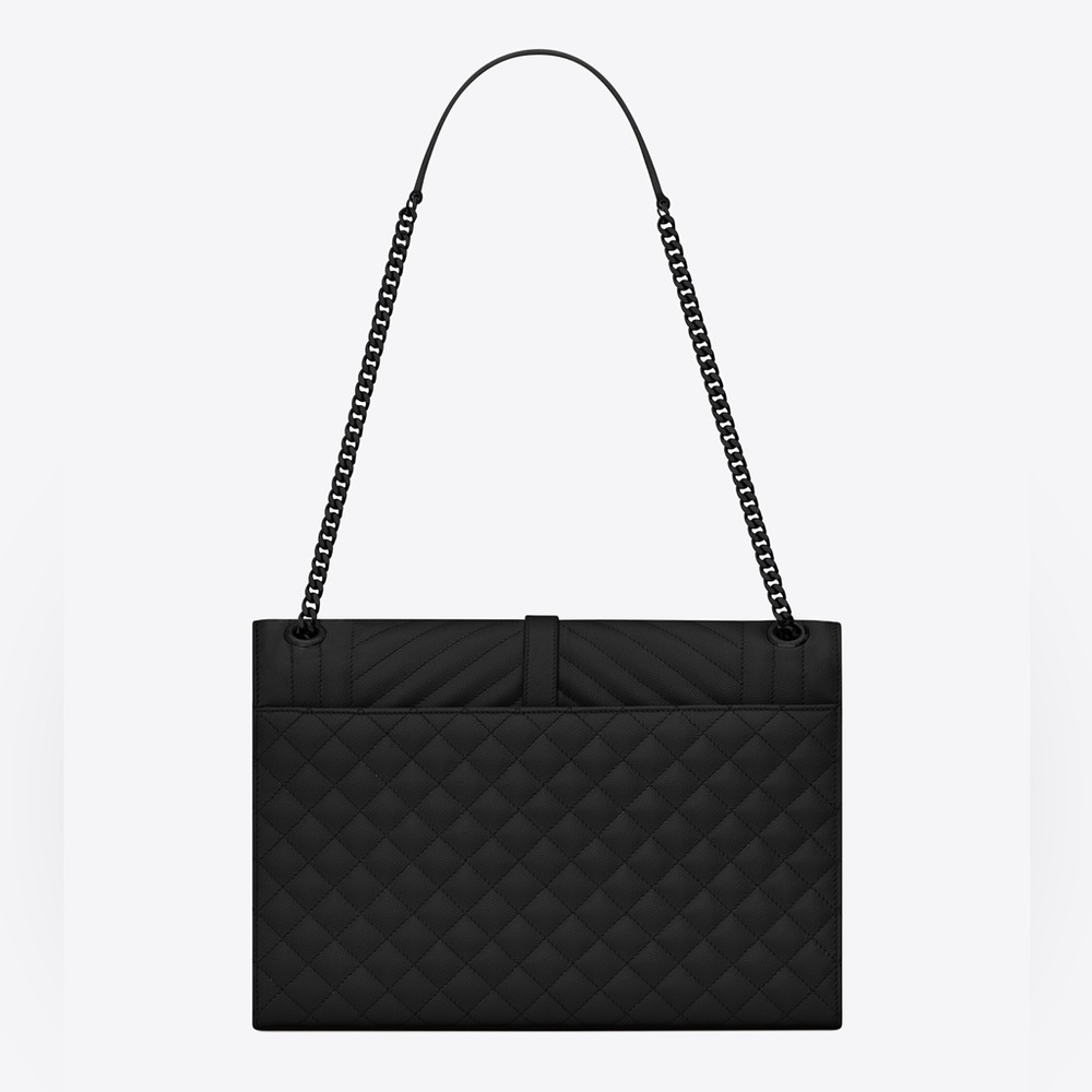 MSRP$3300 NWT YSL SAINT LAURENT Large TriQuilted Matelasse Grain de Poudre - Picture 9 of 17